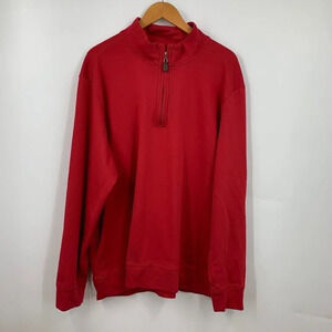 Tommy Bahama Men's Martinique Half Zip Pullover Sweater in Chili Pepper Size XXL